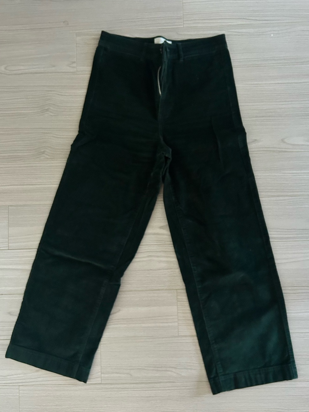 Everlane Green Corduroy Straight-Leg Pants